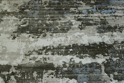 Modern Abstract Design Viscose Hand Loom Rug 5.0X8.0 - w5131