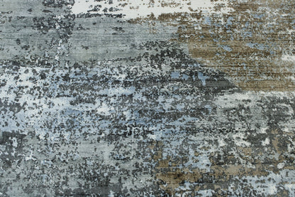 Modern Abstract Design Viscose Hand Loom Rug 5.0X8.0 - w5133