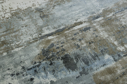 Modern Abstract Design Viscose Hand Loom Rug 5.0X8.0 - w5133
