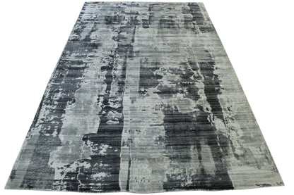 Modern Abstract Design Viscose Hand Loom Rug 5.0X8.0 - w5134
