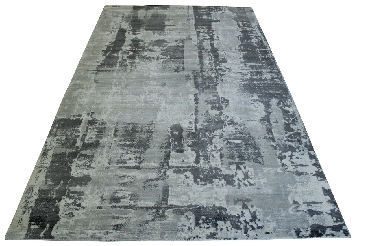 Modern Abstract Design Viscose Hand Loom Rug 5.0X8.0 - w5134