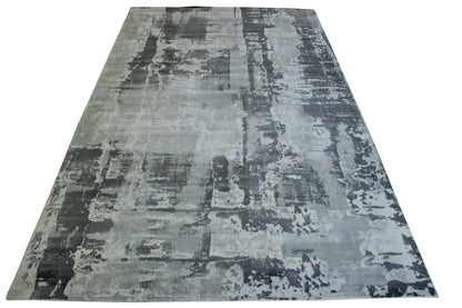 Modern Abstract Design Viscose Hand Loom Rug 5.0X8.0 - w5134