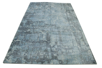 Modern Abstract Design Viscose Hand Loom Rug 5.0X8.0 - w5137