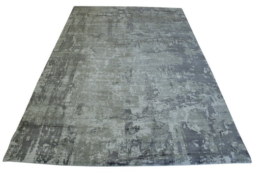 Modern Abstract Design Viscose Hand Loom Rug 5.0X8.0 - w5139