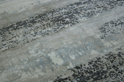 Modern Abstract Design Viscose Hand Loom Rug 5.0X8.0 - w5140