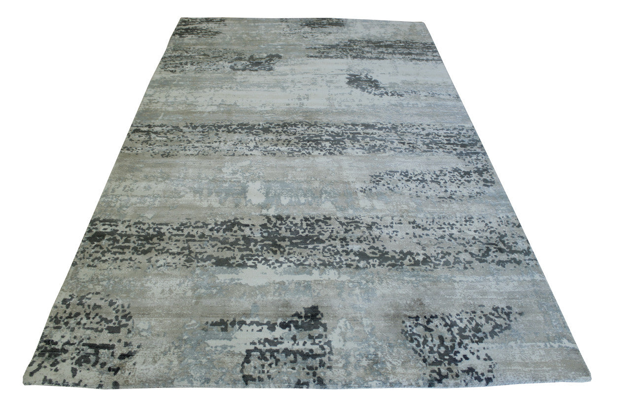 Modern Abstract Design Viscose Hand Loom Rug 5.0X8.0 - w5140