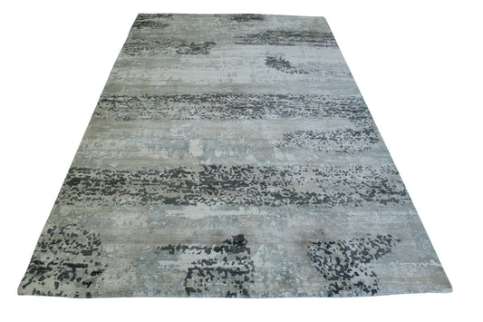 Modern Abstract Design Viscose Hand Loom Rug 5.0X8.0 - w5140