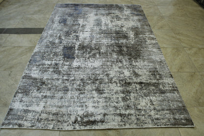 Modern Abstract Design Viscose Hand Loom Rug 5.0X8.0 - w5141