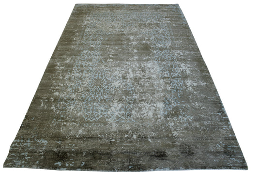 Modern Abstract Design Viscose Hand Loom Rug 5.0X8.0 - w5143
