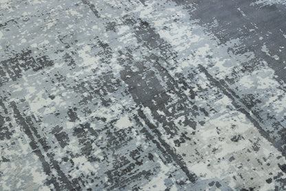 Modern Abstract Design Viscose Hand Loom Rug 5.0X8.0 - w5144