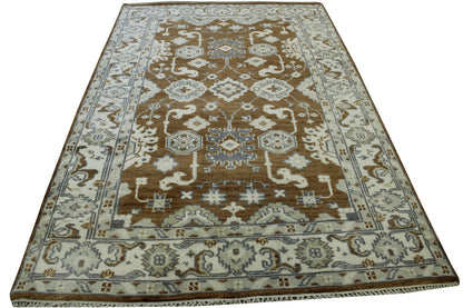 Oushak Zigler Wool Hand Knotted Rug 5.0X8.0 - w20340