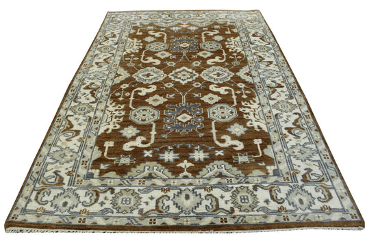 Oushak Zigler Wool Hand Knotted Rug 5.0X8.0 - w20340