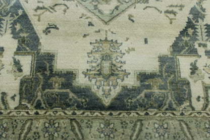 Transitional Broken Heriz Design Wool Hand Knotted Rug 5.0X8.0 - w2261