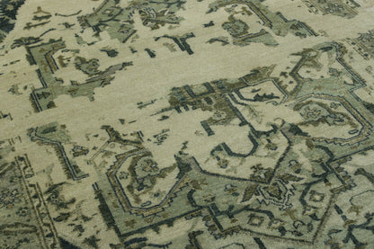 Transitional Broken Heriz Design Wool Hand Knotted Rug 5.0X8.0 - w2261