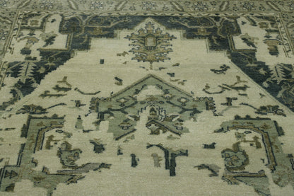 Transitional Broken Heriz Design Wool Hand Knotted Rug 5.0X8.0 - w2261