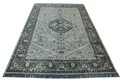 Tribal Heriz Design Wool Hand Knotted Rug 5.0X8.0 - w2268