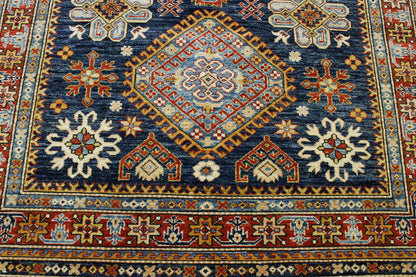 Tribal Super Fine Kazak Wool Hand Knotted Rug 5.0X8.0 - w3056