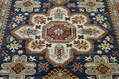 Tribal Super Fine Kazak Wool Hand Knotted Rug 5.0X8.0 - w3056