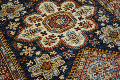 Tribal Super Fine Kazak Wool Hand Knotted Rug 5.0X8.0 - w3056