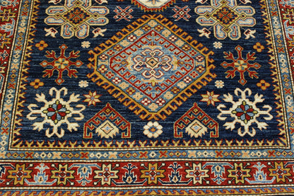 Tribal Super Fine Kazak Wool Hand Knotted Rug 5.0X8.0 - w3056
