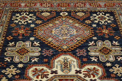 Tribal Super Fine Kazak Wool Hand Knotted Rug 5.0X8.0 - w3056