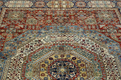 Tribal Mamluk Design Wool Hand Knotted Rug 5.0X8.0 - W3057