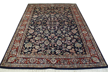 Traditional Mahal Design Wool Hand Knotted Rug 5.0X8.0 - W2256