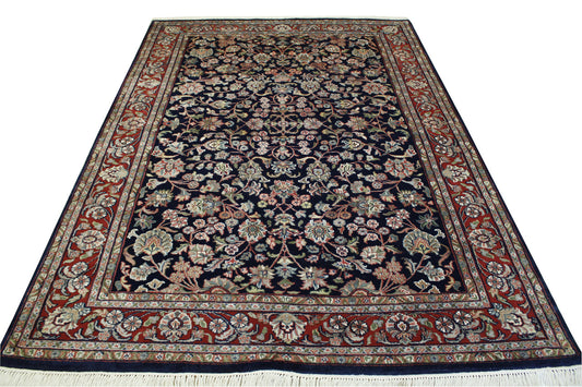 Traditional Mahal Design Wool Hand Knotted Rug 5.0X8.0 - W2256