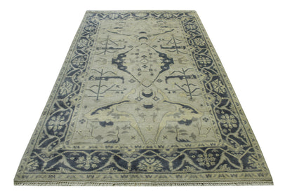 Oushak Zigler Wool Hand Knotted Rug 5.0X8.0 - w20342