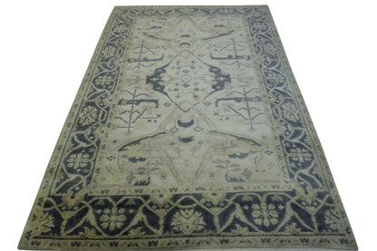 Oushak Zigler Wool Hand Knotted Rug 5.0X8.0 - w20342