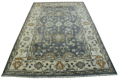 Oushak Zigler Wool Hand Knotted Rug 5.0X8.0 - w20341