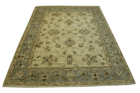 Oushak Chobie Zigler Wool Hand Knotted Rug 5.0X8.0 - w3054
