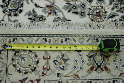 Traditional Fine Nain Wool/silk Hand Knotted Rug 5.0X8.0 - w20247