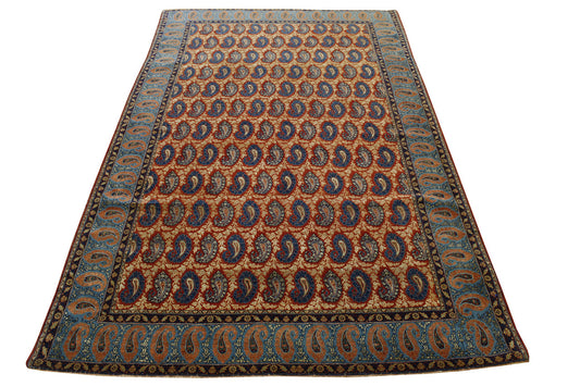 Traditional Antique Peasley Kerman 1910's Wool/silk Hand Knotted Rug 5.0X8.0 - w3052