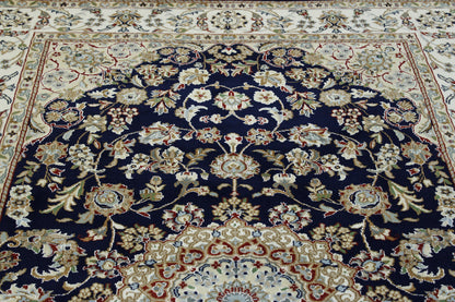 Traditional Fine Nain Wool Hand Knotted Rug 5.0X8.0 - w20239