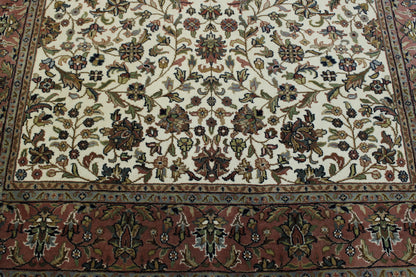 Traditional Mahal Design Wool Hand Knotted Rug 5.0X8.0 - w2266