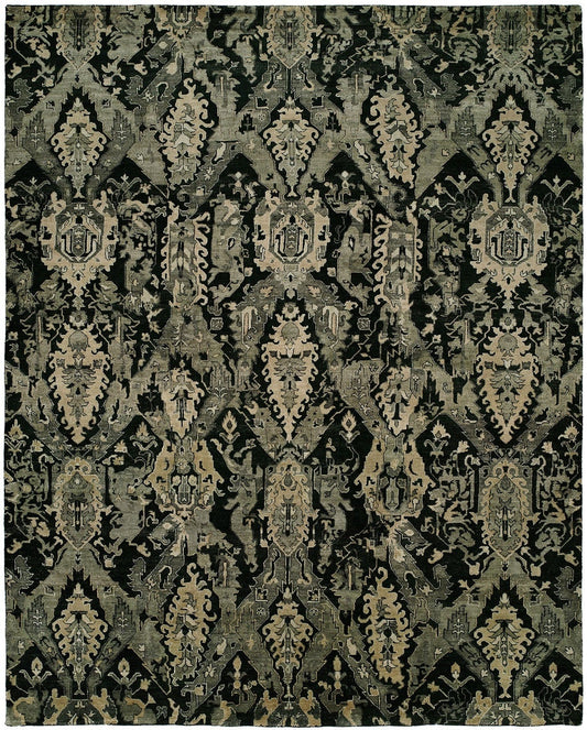 Hand Knotted Silk Ikat Rug KML1620