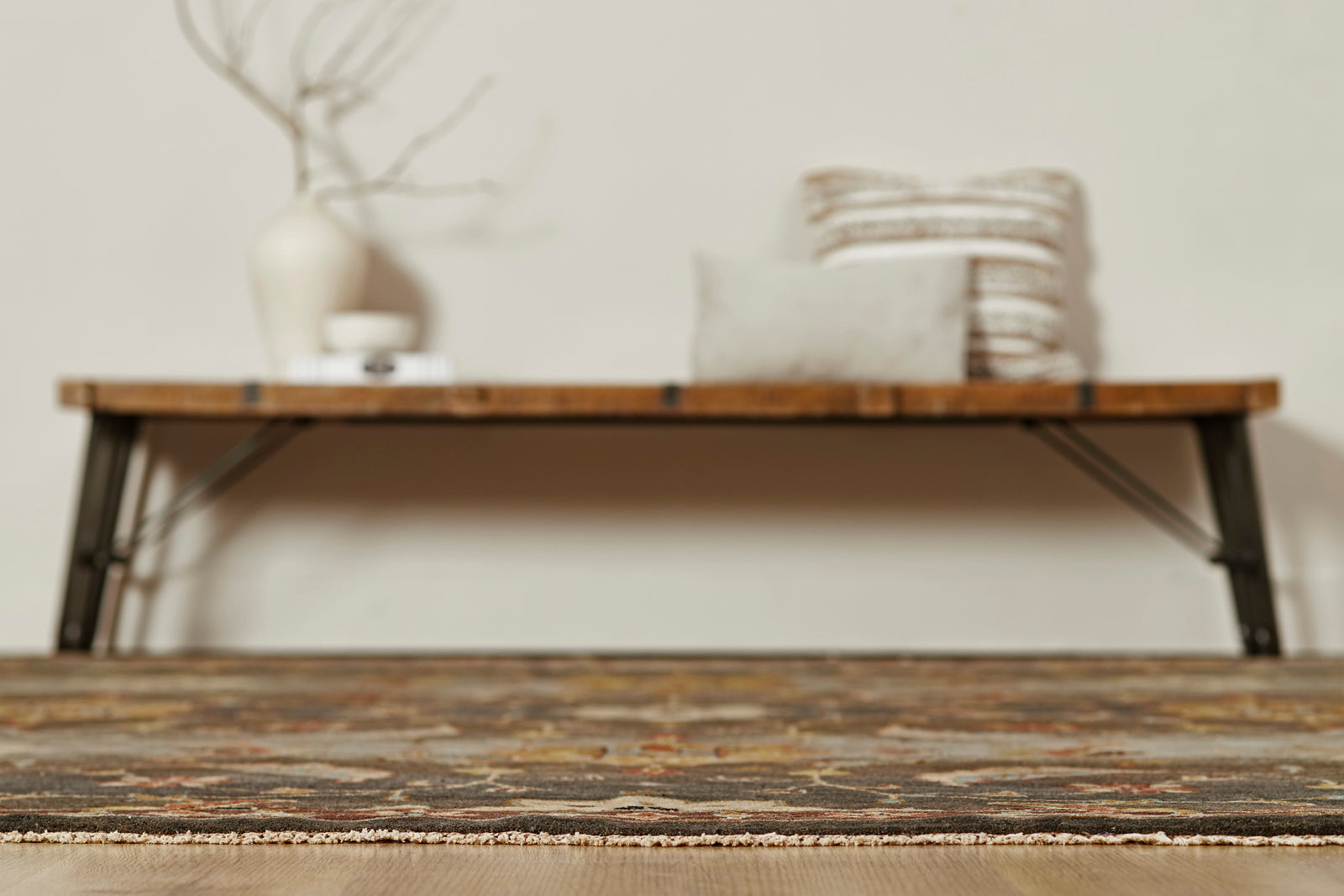 Southwest tribal pattern detail, orange rug