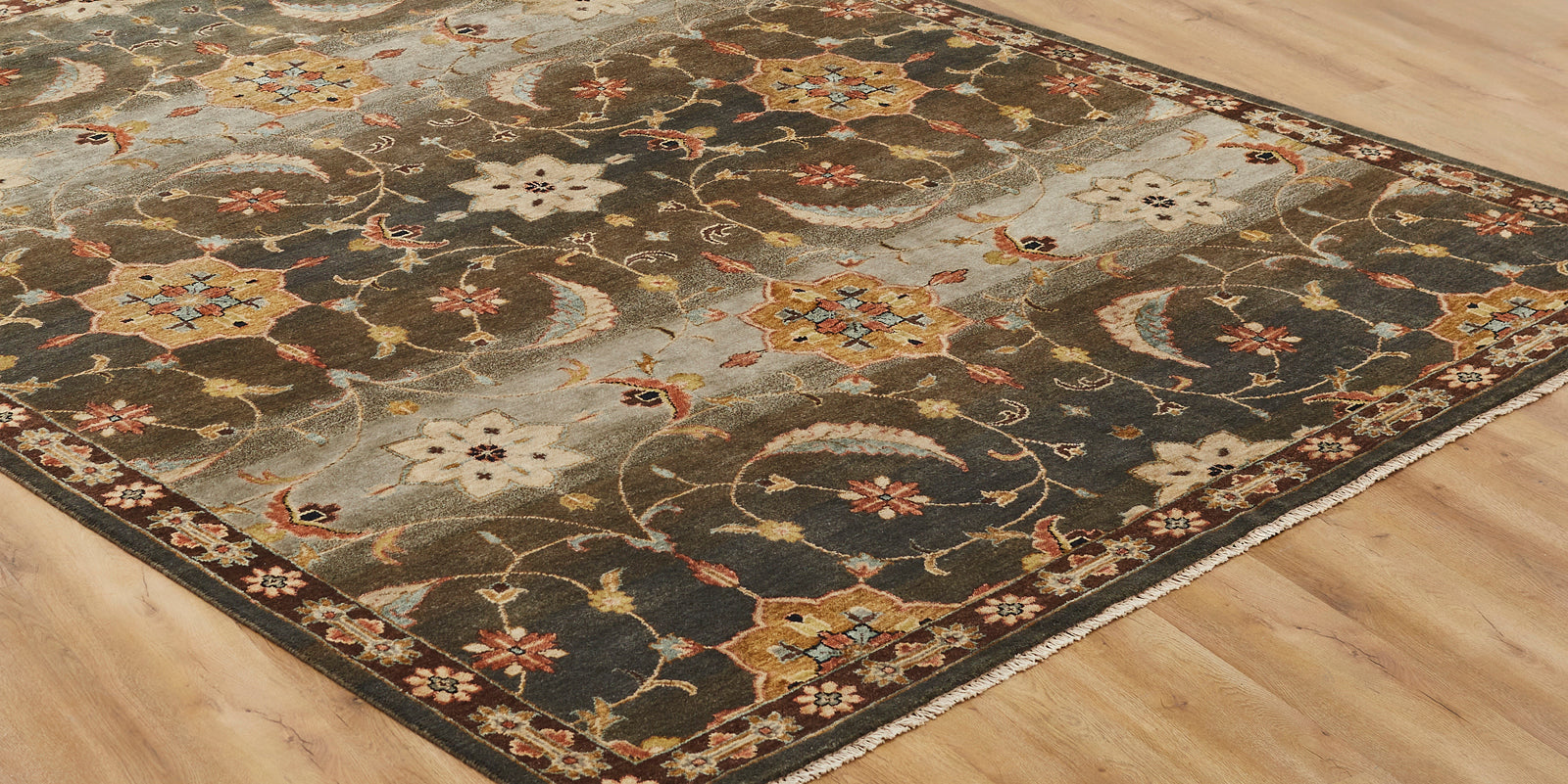 Round shape option, Southwest tribal wool rug