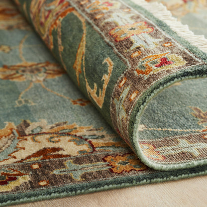 Close-up of wool pile, Southwest tribal rug