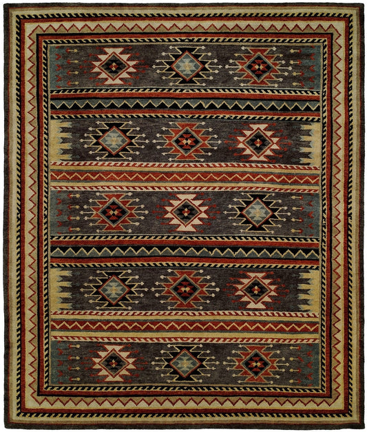 Hand Knotted Wool Southwest/Tribal Rug KMV7020