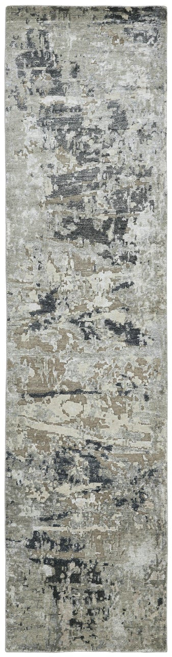 Hand Knotted Wool & Silk Modern Rug KNL3870