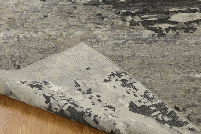 Hand Knotted Wool & Silk Modern Rug KNL3870