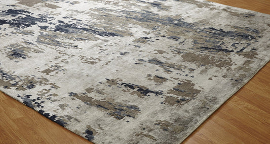 Hand Knotted Wool & Silk Modern Rug KNL3880
