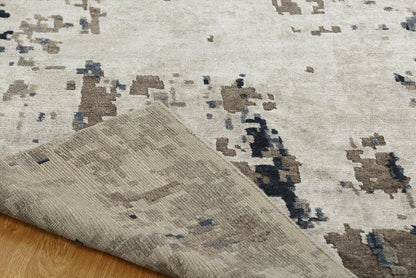 Hand Knotted Wool & Silk Modern Rug KNL3880