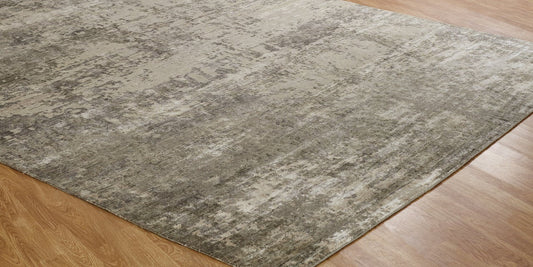 Hand Knotted Wool & Silk Modern Rug KNL3890