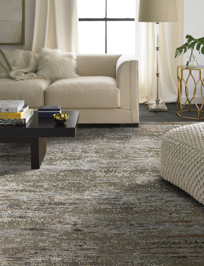 Hand Knotted Wool & Silk Modern Rug KNL3920