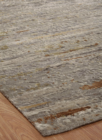Hand Knotted Wool & Silk Modern Rug KNL3920