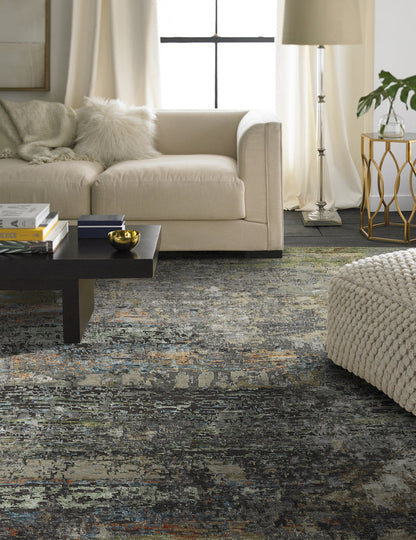 Hand Knotted Wool & Silk Modern Rug KNL3930