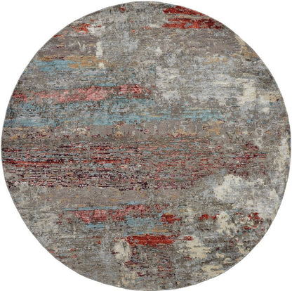 Hand Knotted Wool & Silk Modern Rug KNL3940